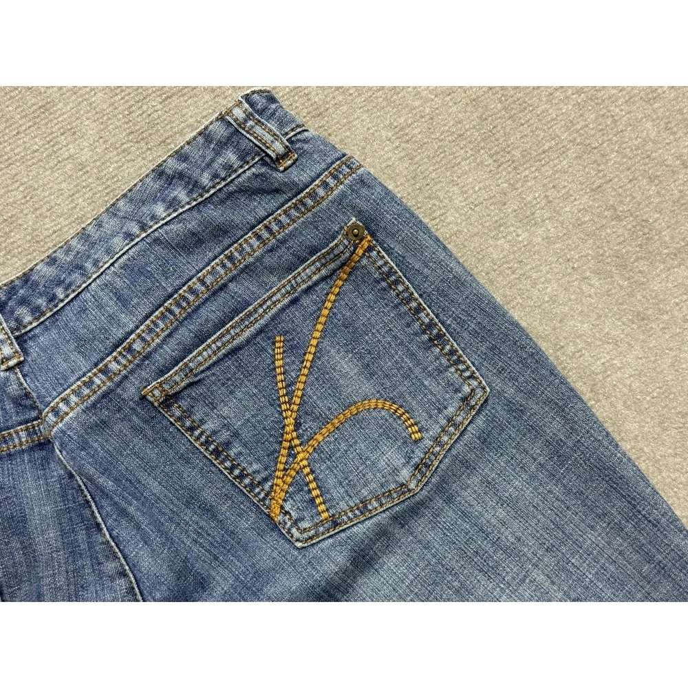 Michael Kors Jeans Womens 12 Bootcut Embroidered MK Pockets Medium‎ Wash Denim